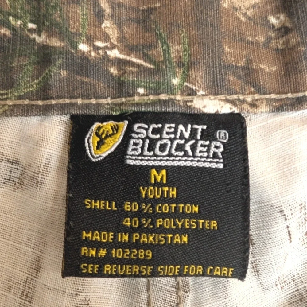 Scent Blocker Hunting Pants Youth M Brown Realtree Xtra Camo Adjustable Waist
